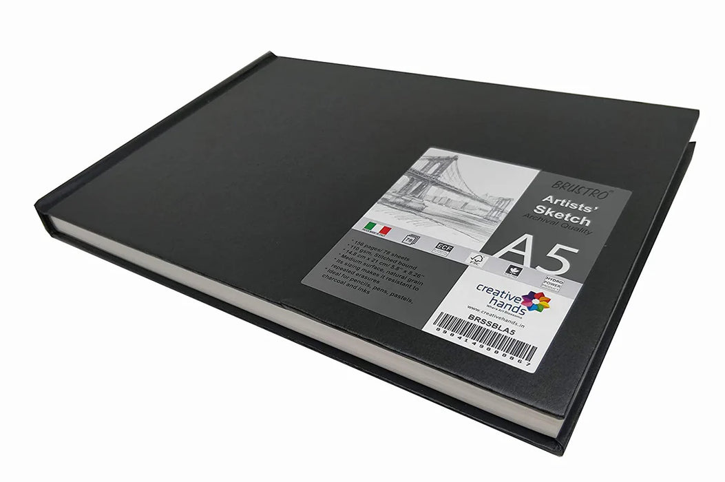 Brustro Artists' Sketch Book – A5 Landscape, Stitched Bound, 110 GSM ...