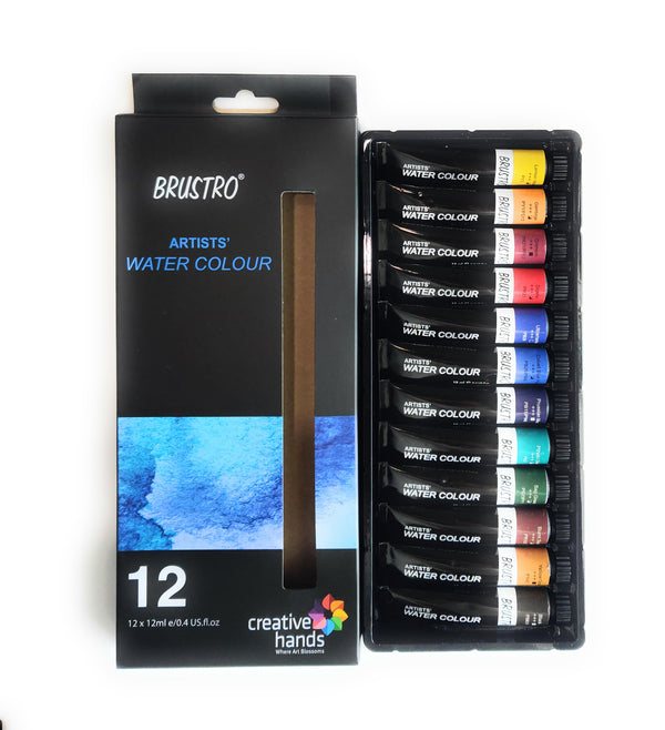 Brustro Artists' Water Colour Set – 12ml Tubes (Set of 12 & 24)