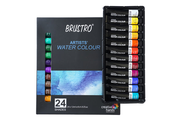 Brustro Artists' Water Colour Set – 12ml Tubes (Set of 12 & 24)
