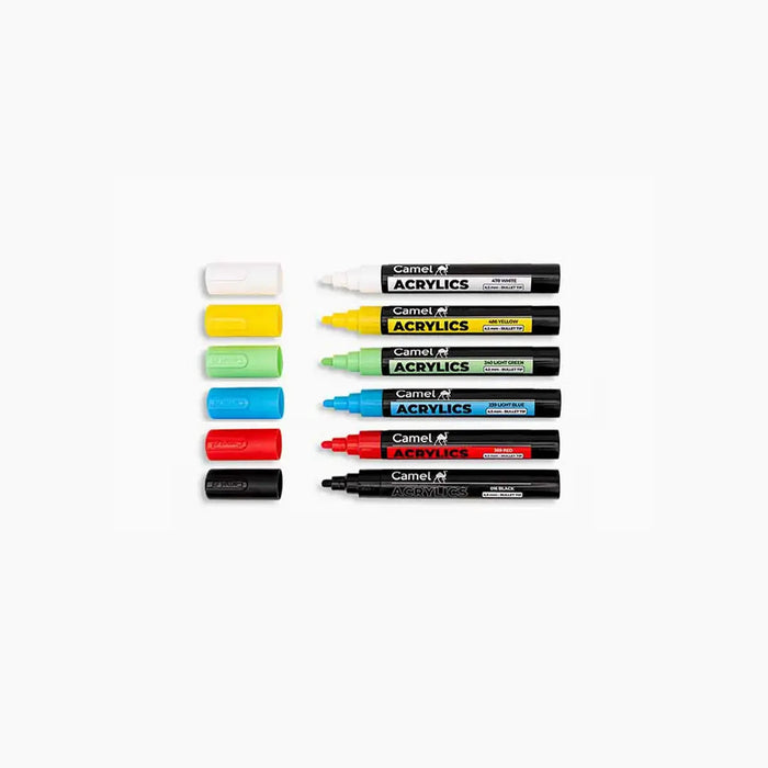 Camel Acrylic Markers – Set of 6