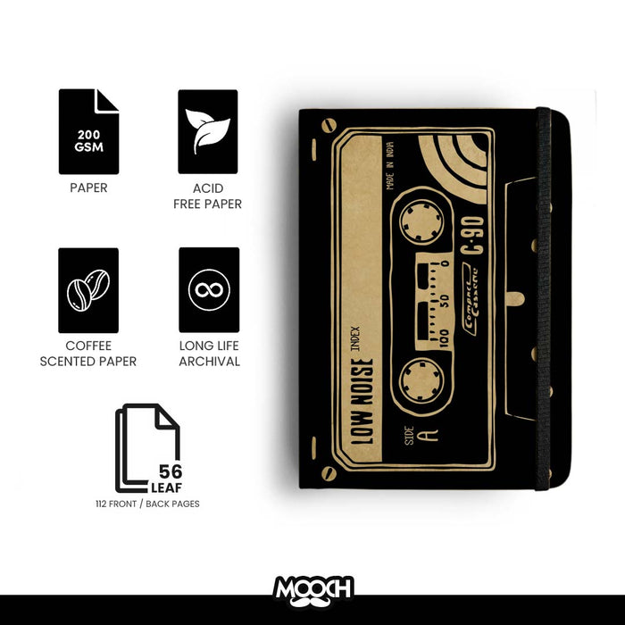 MOOCH – Cassette A6 Plain Diary | Buff Cartridge | 120 GSM