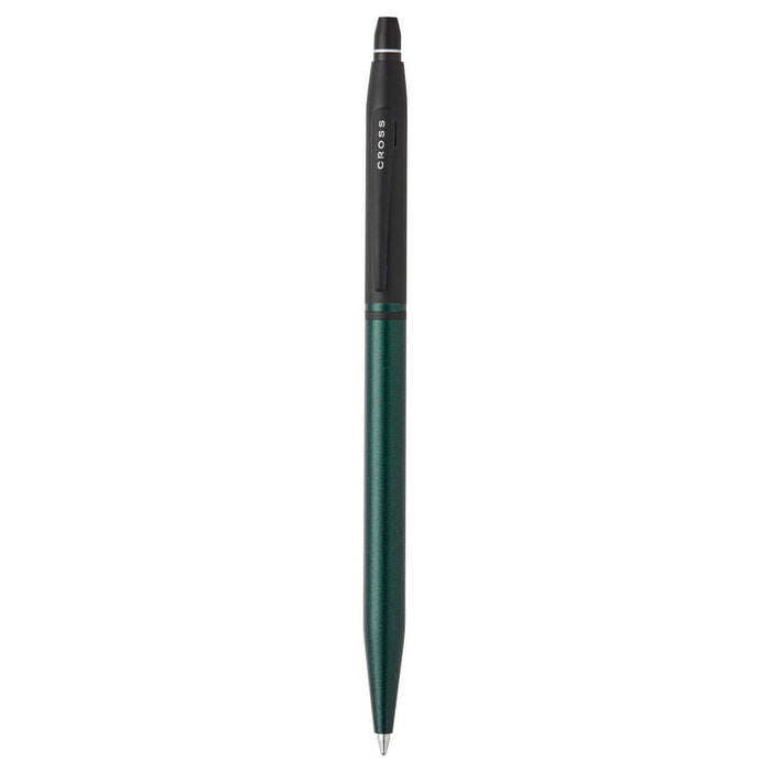 Cross Click Tuxedo Ballpoint Pen – Satin Metallic Green with Black PVD Trim
