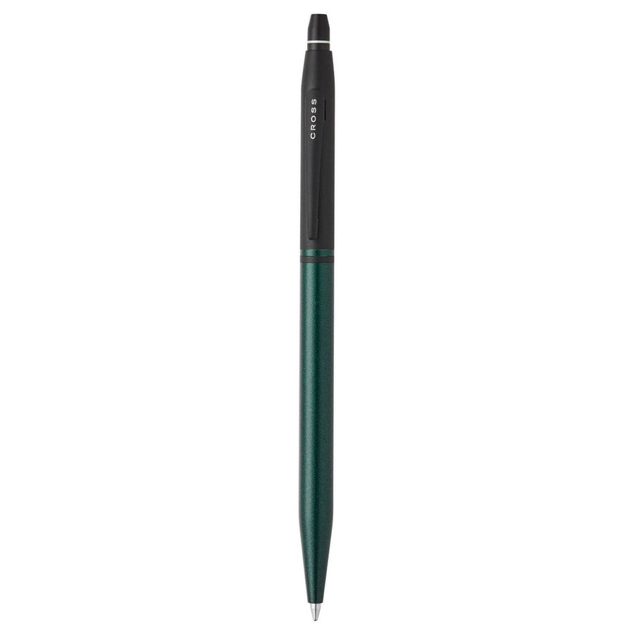 Cross Click Tuxedo Ballpoint Pen – Satin Metallic Green with Black PVD Trim