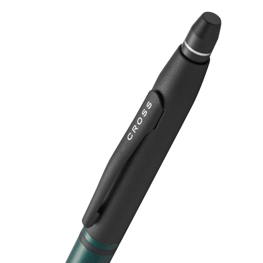 Cross Click Tuxedo Ballpoint Pen – Satin Metallic Green with Black PVD Trim