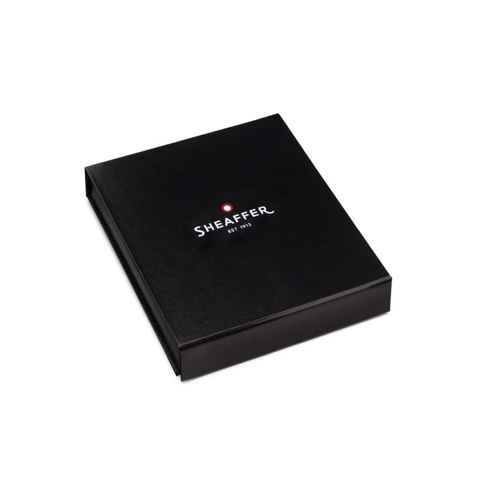 Sheaffer Gift Set – Matte Black 100 Ballpoint Pen with Chrome Trims & Business Card Holder