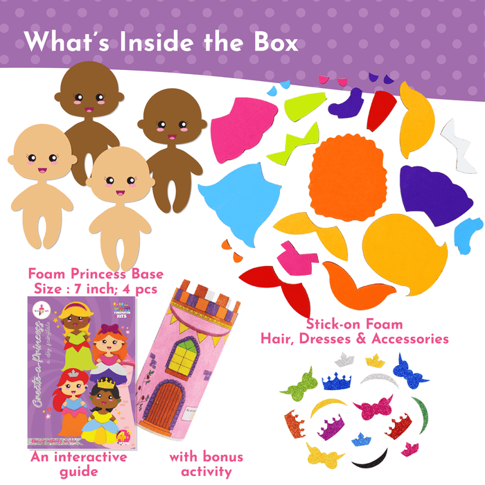 Kalakaram Create a Princess | DIY Foam Sticker Craft Kit