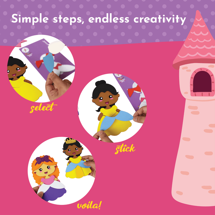 Kalakaram Create a Princess | DIY Foam Sticker Craft Kit