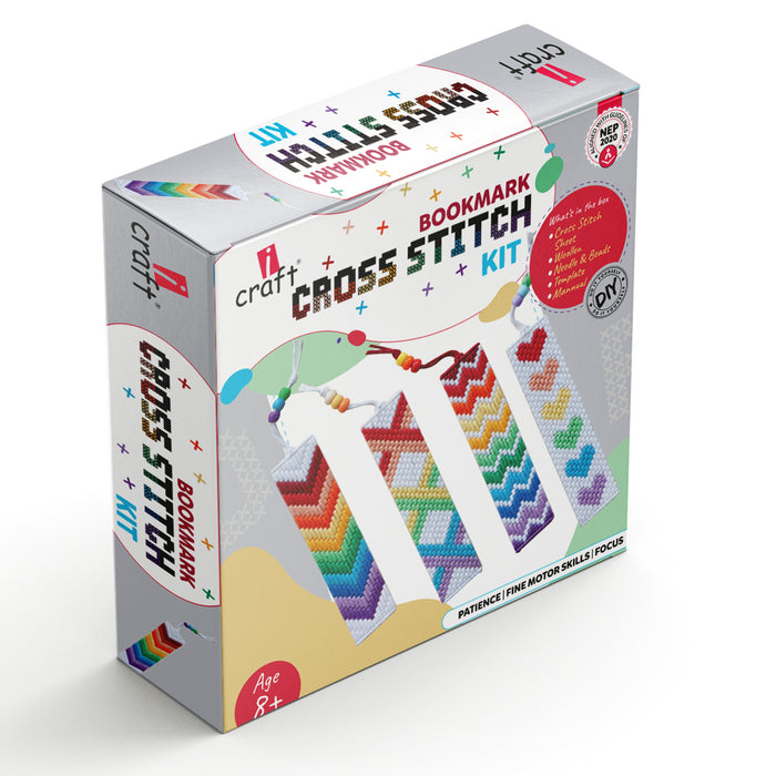 iCraft DIY Cross Stitch Bookmark Kit for Kids