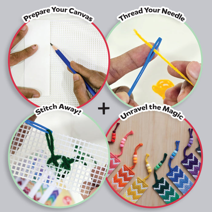 iCraft DIY Cross Stitch Bookmark Kit for Kids