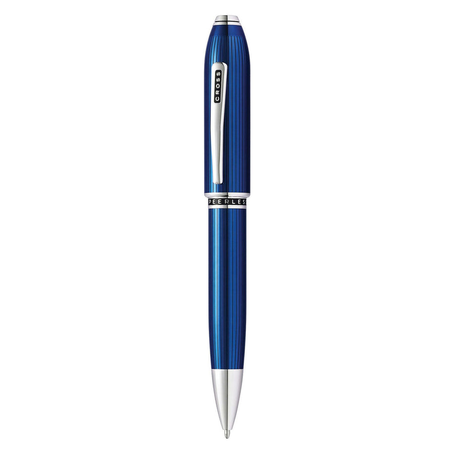 Cross Peerless Ball Pen – Translucent Quartz Blue Platinum-Plated