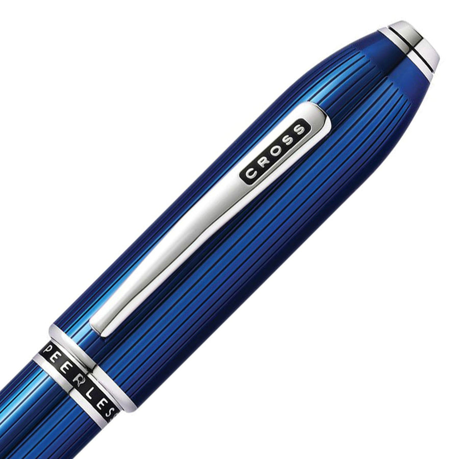 Cross Peerless Ball Pen – Translucent Quartz Blue Platinum-Plated