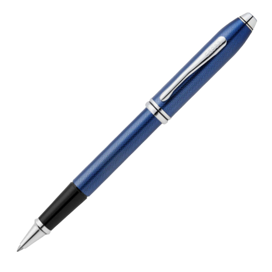 Cross Townsend Rollerball Pen – Translucent Cobalt Blue Diamond Pattern CT