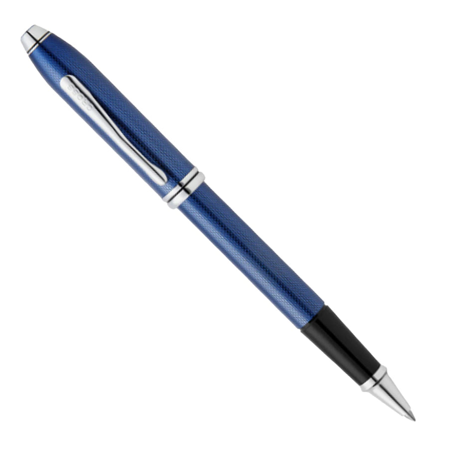 Cross Townsend Rollerball Pen – Translucent Cobalt Blue Diamond Pattern CT