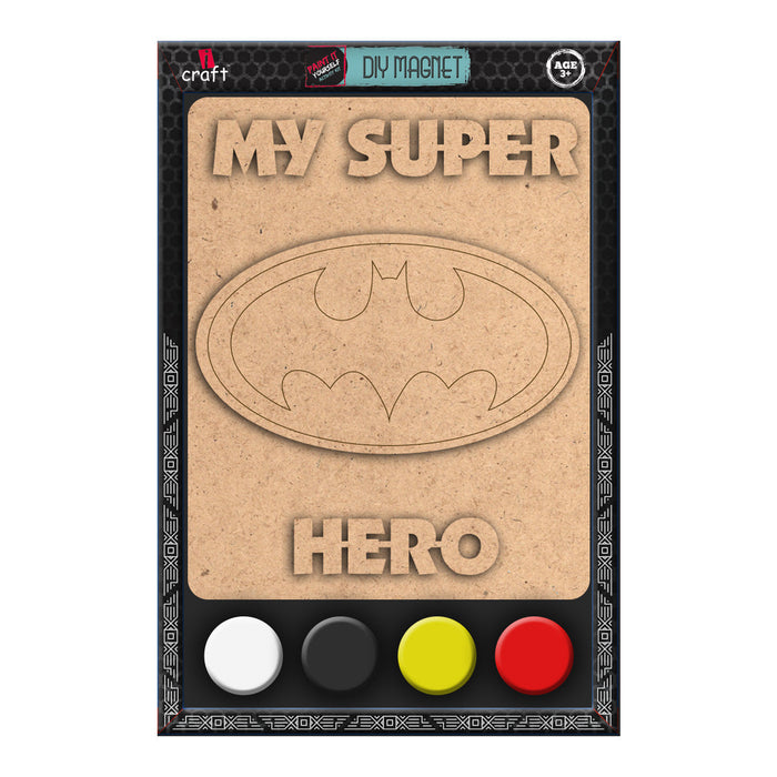 iCraft DIY Magnet Kit – My Superhero Bat Logo Craft
