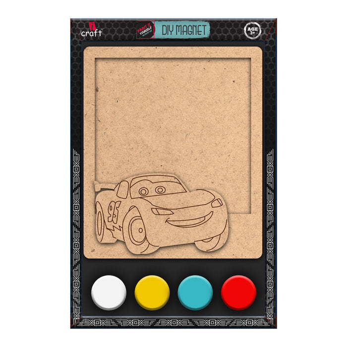 iCraft DIY Magnet Kit – “Race Car Photo Frame” Design