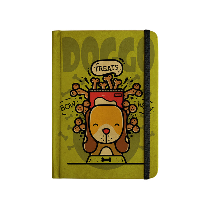 Mooch Design Studio “Doggo Treats” Handcrafted Diary – A5 | Indian Khaki Paper