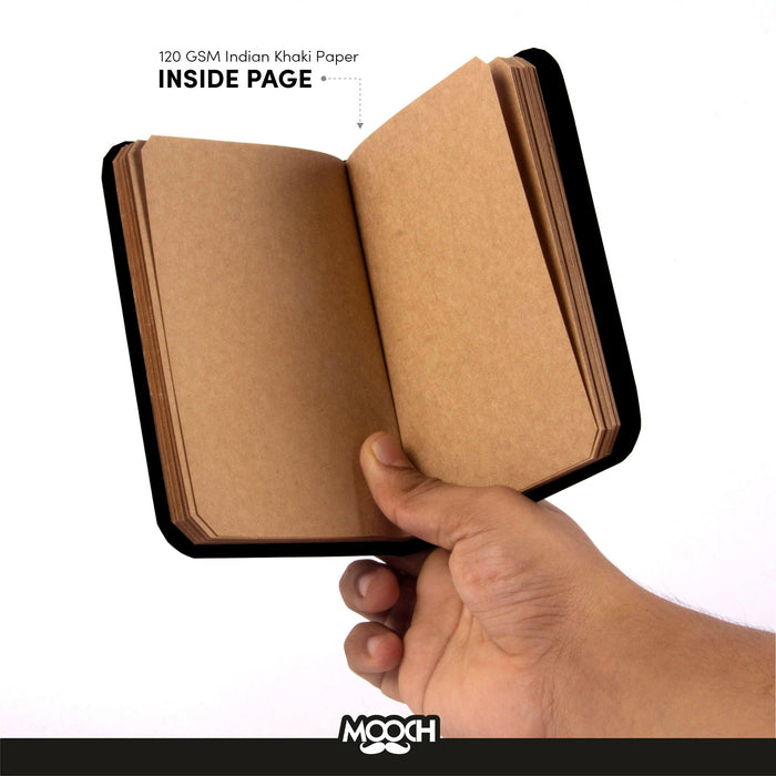 Mooch Design Studio “Don’t Touch My Shit” Handcrafted Diary – A5 | Indian Khaki Paper