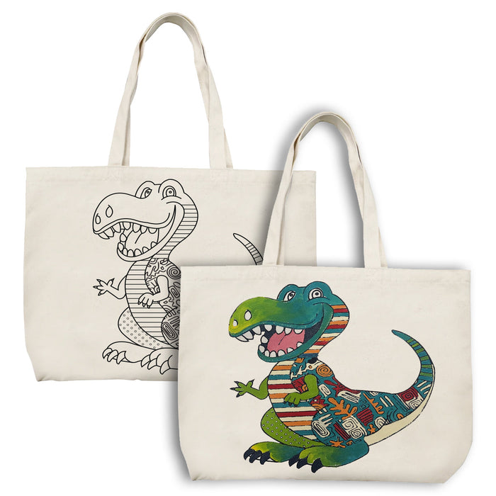 iCraft DIY Canvas Tote Bag – Dinosaur Design