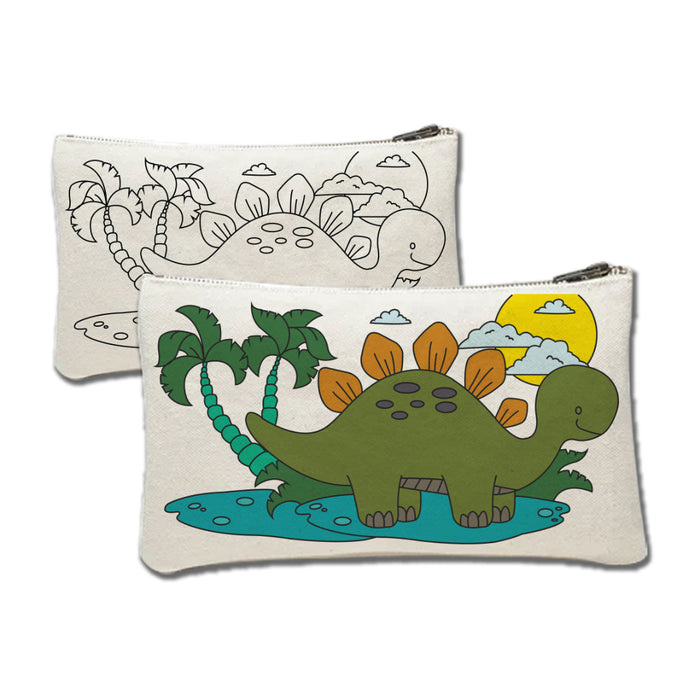 iCraft DIY Canvas Pouch Kit – Dinosaur Design