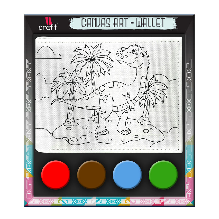 iCraft DIY Canvas Wallet – Dinosaur Design