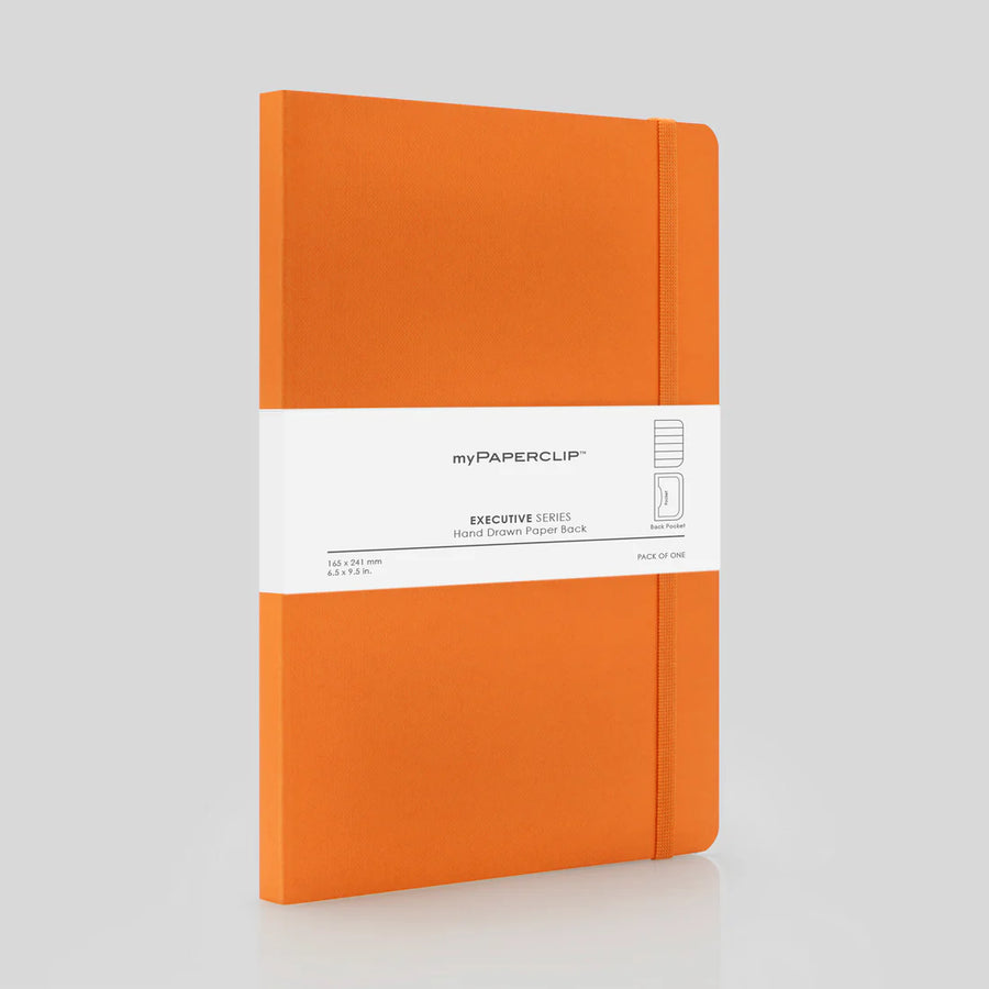 myPAPERCLIP Executive Series Notebook – Large | 192 Pages | Orange