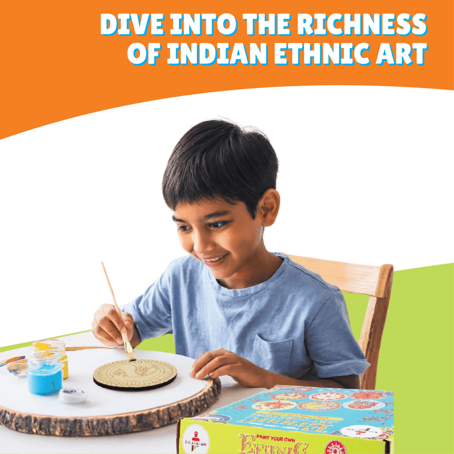 Kalakaram Paint Your Own Ethnic Art Coasters