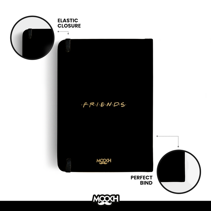 Mooch Design Studio “Friends Family” Handcrafted Diary – A5 | Indian Khaki Paper