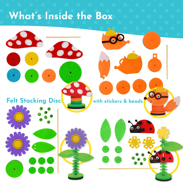 Kalakaram Stack & Sprout Felt Garden | DIY Stacking Craft Kit