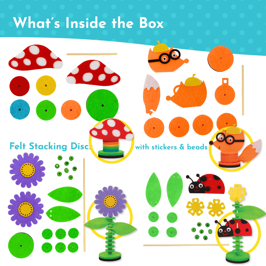 Kalakaram Stack & Sprout Felt Garden | DIY Stacking Craft Kit