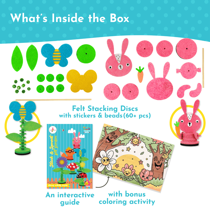 Kalakaram Stack & Sprout Felt Garden | DIY Stacking Craft Kit