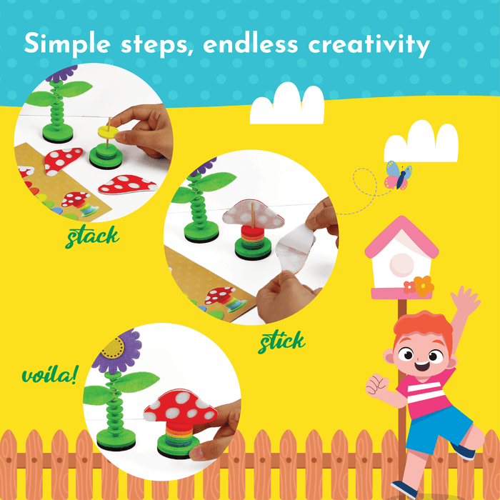 Kalakaram Stack & Sprout Felt Garden | DIY Stacking Craft Kit