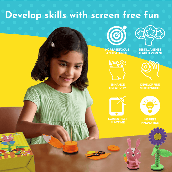 Kalakaram Stack & Sprout Felt Garden | DIY Stacking Craft Kit