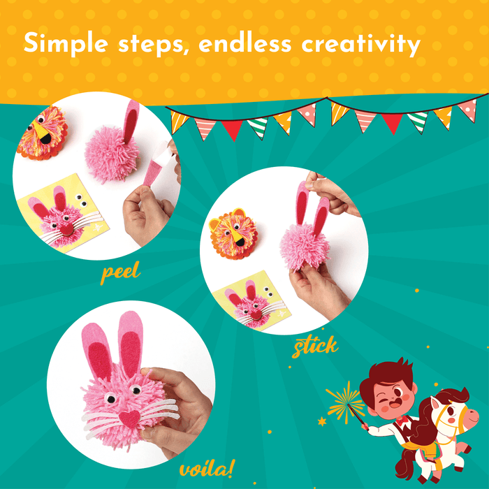 Kalakaram Furball Buddies | DIY Wool Pom-Pom Craft Kit