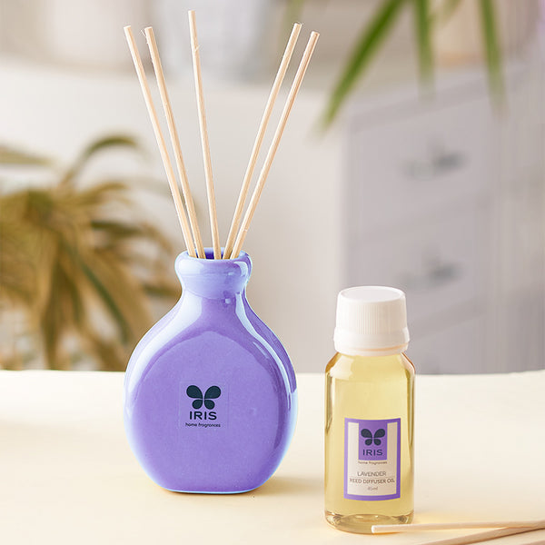 IRIS Lavender Reed Diffuser Set - Destress & Calming. — Mango