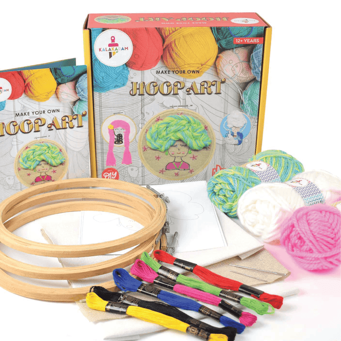Kalakaram Hoop Art Kit | DIY Embroidery Craft Set