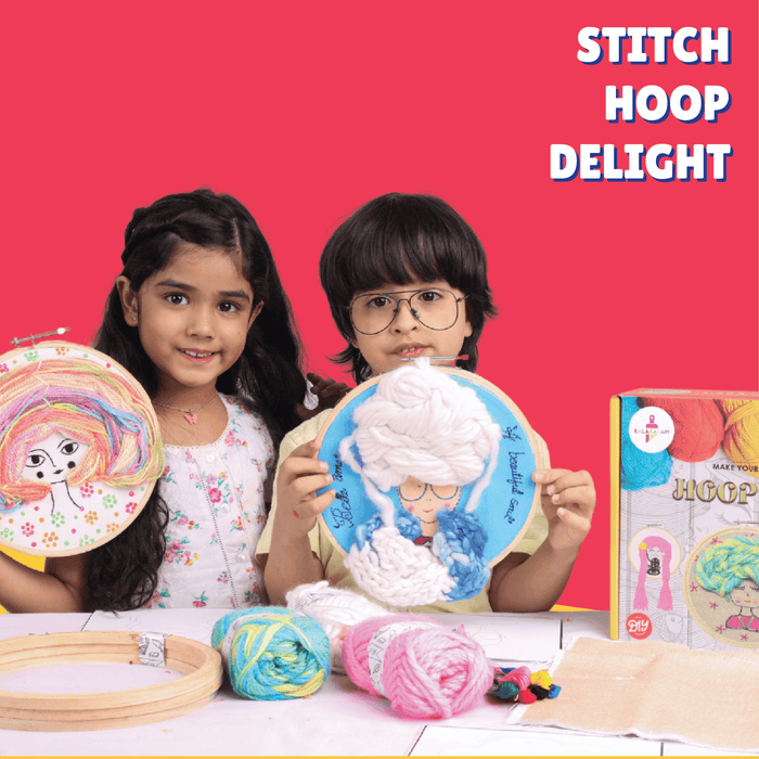 Kalakaram Hoop Art Kit | DIY Embroidery Craft Set
