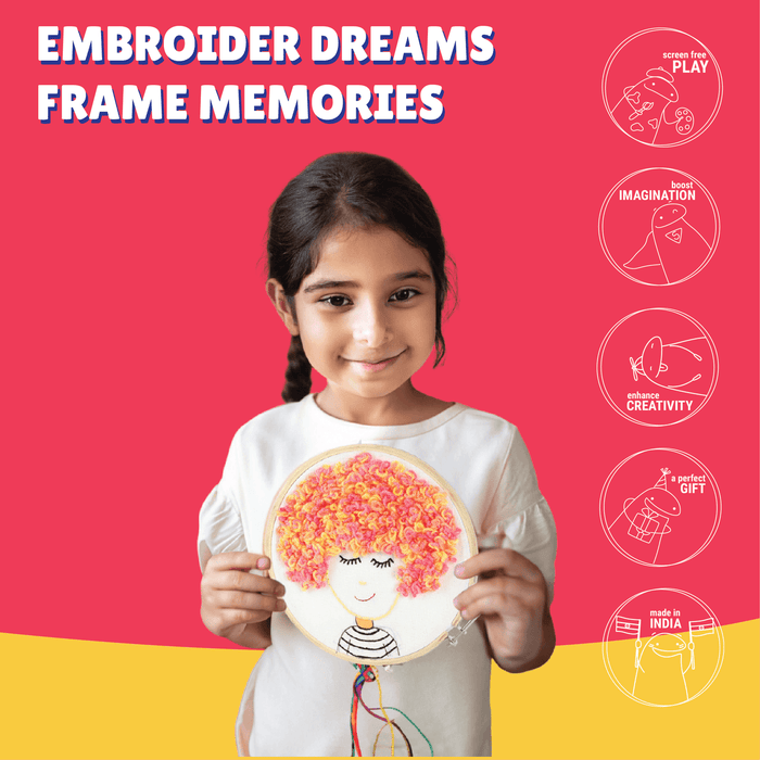 Kalakaram Hoop Art Kit | DIY Embroidery Craft Set