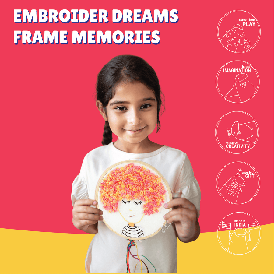 Kalakaram Hoop Art Kit | DIY Embroidery Craft Set