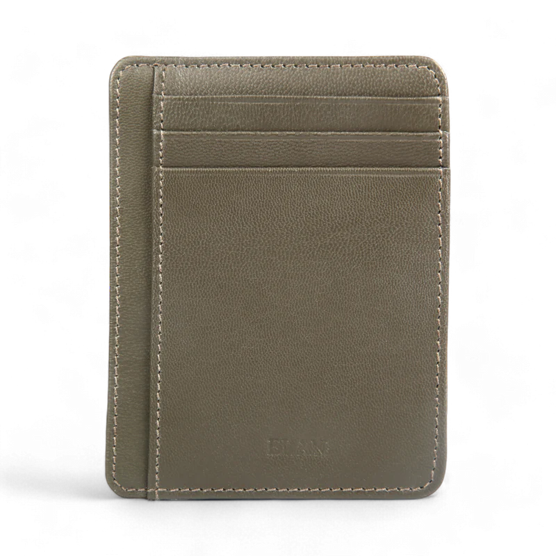 ELAN – Executive Basic Card Holder | Olive Green Nappa Leather |