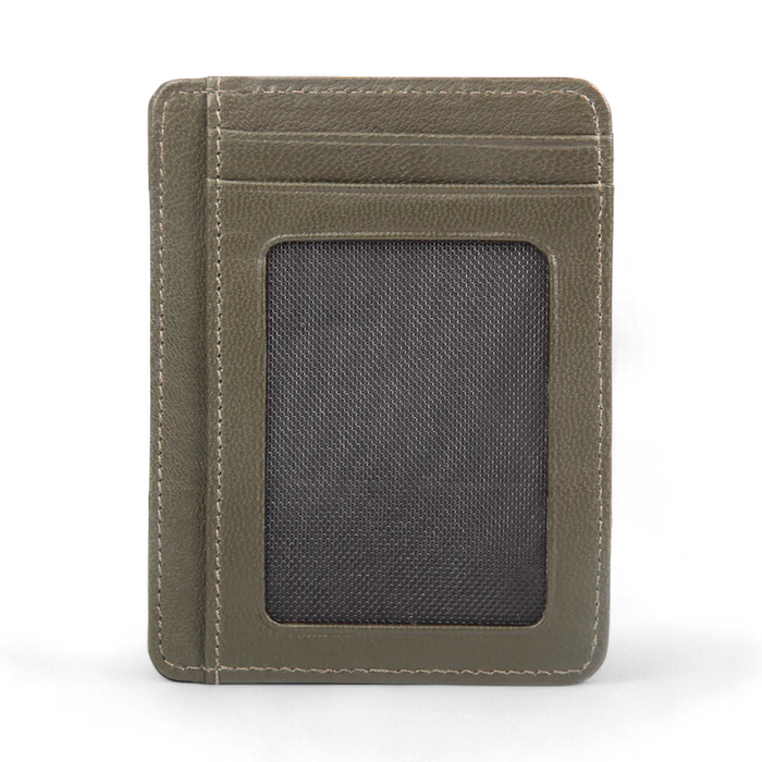 ELAN – Executive Basic Card Holder | Olive Green Nappa Leather |