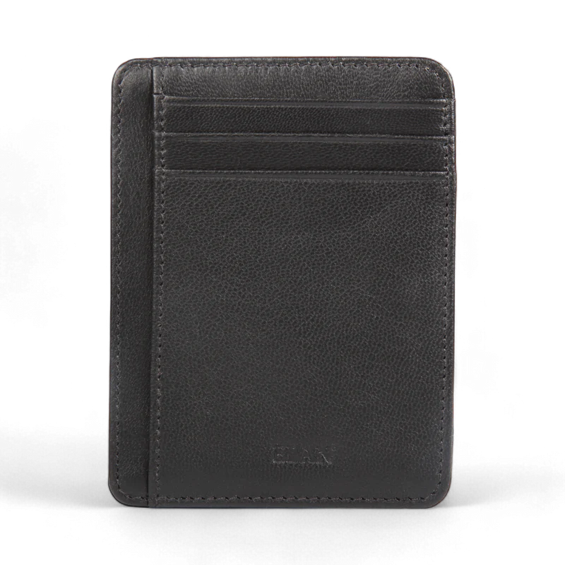ELAN – Executive Basic Card Holder | Black Nappa Leather