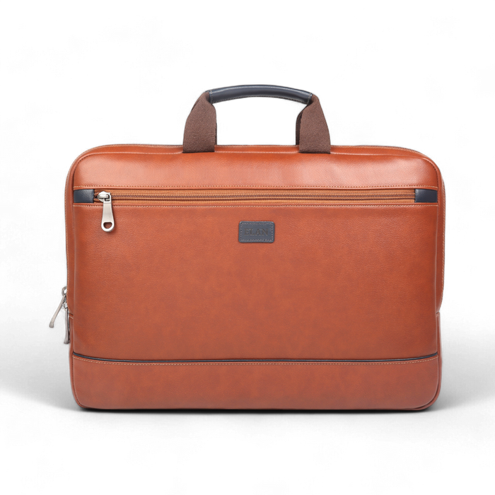 ELAN Slim 16-Inch Laptop Bag with Sleeve – Lightweight & Travel-Friendly Design – Tan