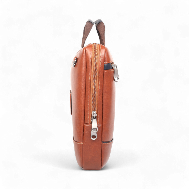ELAN Slim 16-Inch Laptop Bag with Sleeve – Lightweight & Travel-Friendly Design – Tan
