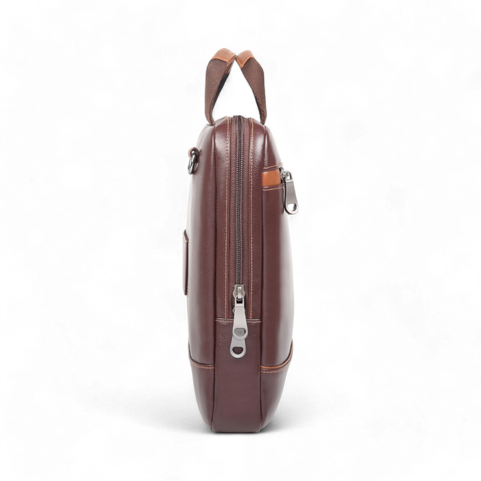 ELAN Slim 16-Inch Laptop Bag with Sleeve – Brown