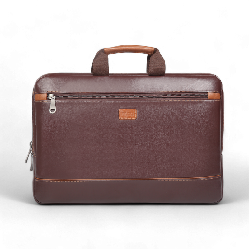 ELAN Slim 16-Inch Laptop Bag with Sleeve – Brown