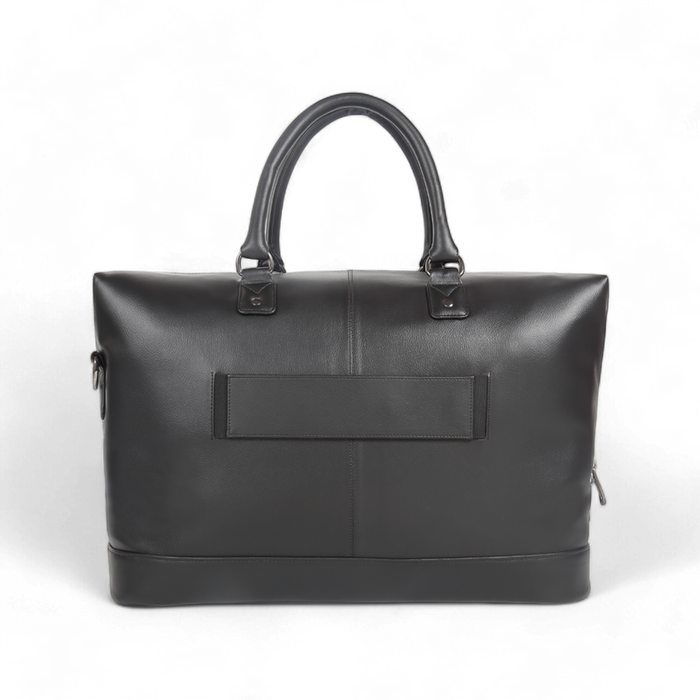 Elan – Vegan Leather Duffle Bag – Black