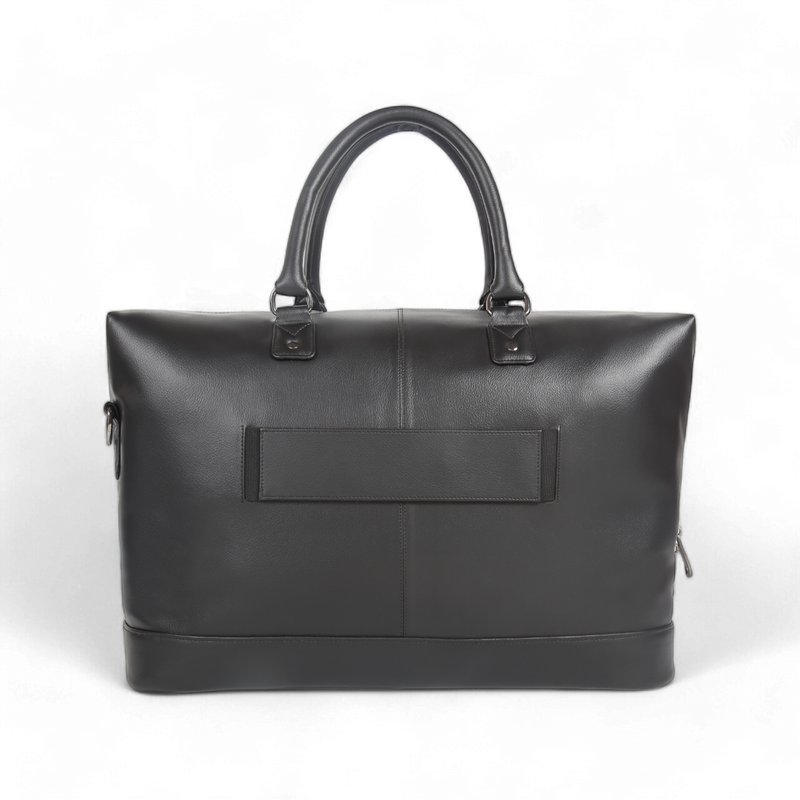 Elan – Vegan Leather Duffle Bag – Black