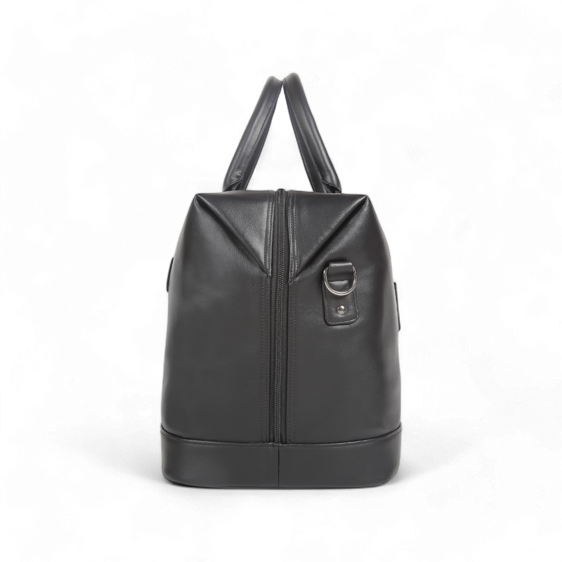 Elan – Vegan Leather Duffle Bag – Black