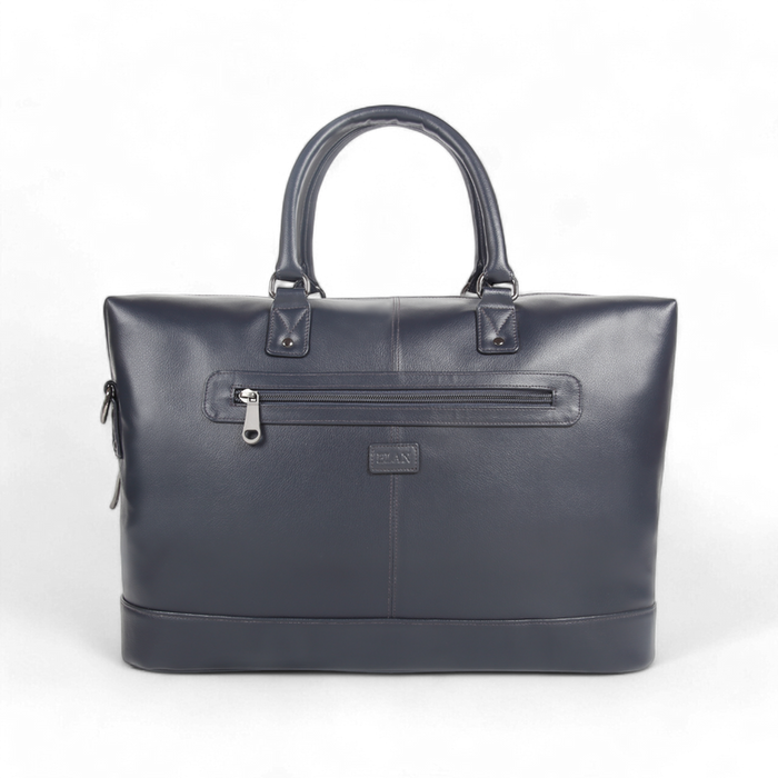 Elan – Vegan Leather Duffle Bag - Blue