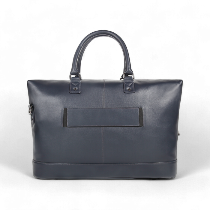 Elan – Vegan Leather Duffle Bag - Blue